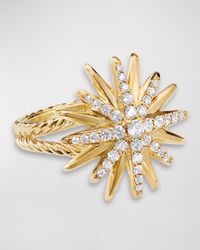 Starburst Ring in 18K Yellow Gold with Diamonds