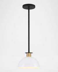 Gigi 1-Light Black and Aged Brass Mini Pendant