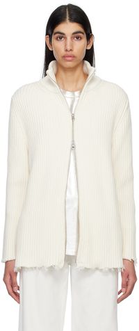 MM6 Maison Margiela Off-White Raw Edge Sweater