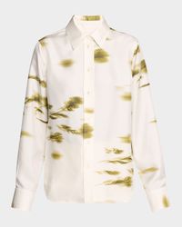 Blossom Flower Silk Twill Blouse