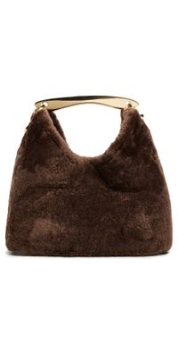 Elleme Small Boomerang Shearling Bag Brownie One Size