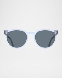 Men's Gancino P-3 Acetate Round Sunglasses