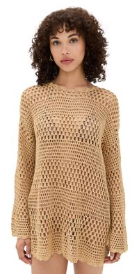 Show Me Your Mumu Paula Pullover Latte Crochet XL