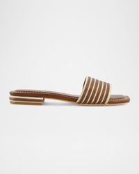 Myko Bicolor Flat Slide Sandals