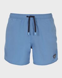 Men's Eagle Patch Swim Shorts, Blue