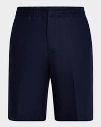 Men's Oasi Lino Stretch Flat-Front Shorts