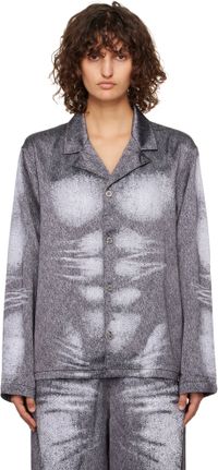Diesel Haut de pyjama noir à effet trompe l'œil édition Savage X Fenty