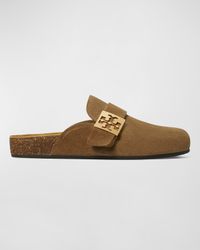 Mellow Suede Buckle Slide Mules