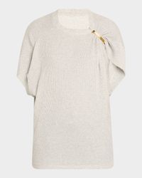 The Faye Asymmetric T-Shirt with Shoulder Hardware