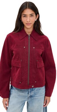 Free People Blair Faux Suede Jacket Dionysus L