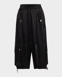 Braies Silk Wide-Leg Crop Cargo Pants