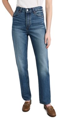 Alex Mill The Carla High Rise Straight Jeans Vintage Dark Indigo 31