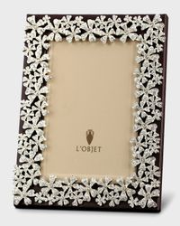 Platinum-Plated Swarovski Crystal Garland Picture Frame, 4 x 6