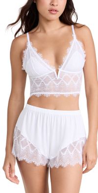 Cosabella Allure Sleep Cami Boxer Pajama Set White M