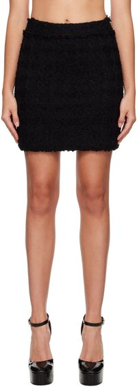 Dolce&Gabbana Black Frayed Miniskirt