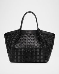 Mini Secret Mosaico Leather Microchain Tote Bag