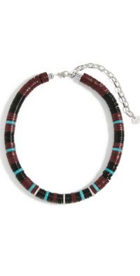 Hijas de Puka Bead Necklace Black/Burgundy/Turquoise One Size