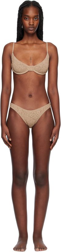 Bond-Eye Haut de bikini Gracie et culotte de bikini Sign beiges