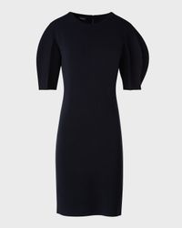 Volume Puff-Sleeve Short Dress