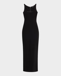 Sleeveless Scoop-Neck Bodycon Maxi Dress