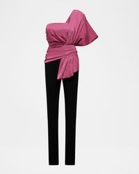 One-Shoulder Bow Jumpsuit