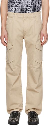 Balmain Beige Darted Cargo Pants