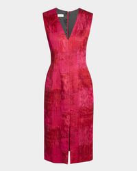 Delina Patchwork Crinkle Dress