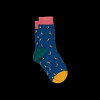 Billybelt - Chaussettes en coton peigné animaux - Taille 41/46 - Bleu