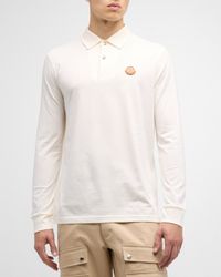 Men's Polo Shirt with Leather Patch