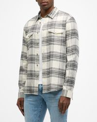 Men's Two-Tone Plaid Overshirt