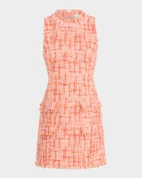 Ellisella Sleeveless Bouclé Mini Dress
