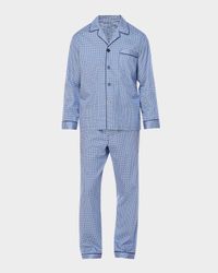 Men's Geometric Sateen Long Pajama Set