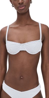 Onia Marilyn Bikini Top White/Black XS