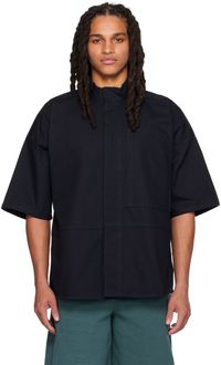 Jil Sander Navy Paneled Shirt