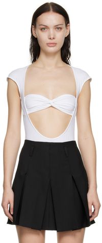 Beaufille SSENSE Exclusive White Baes Bodysuit