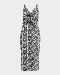 Gia Double Tie-Front Midi Dress