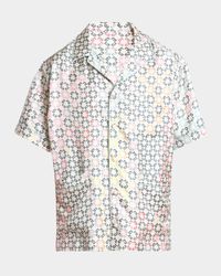 Men's Multicolor Monogram Pajama Shirt
