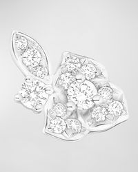 Rose 18k White Gold Diamond Single Stud Earring