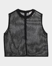 Mini Sequined Netting Muscle Tank