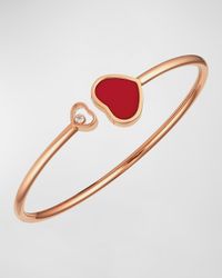 Happy Hearts Bangle Bracelet in 18K Rose Gold