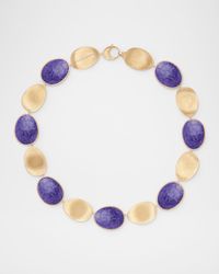 18K Yellow Gold Necklace with Charoite