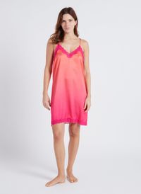 Love Stories - Nuisette Col V satinée - Taille L - Rose
