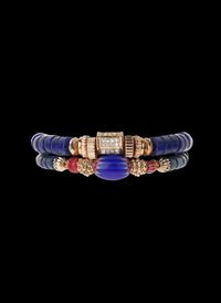 Hipanema - Bracelet ajustable avec perles - Taille Unique - Bleu