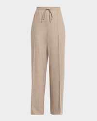 Mid-Rise Wool-Blend Drawstring Pants
