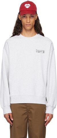 Carhartt Work In Progress Gray Stamp Sweatshirt