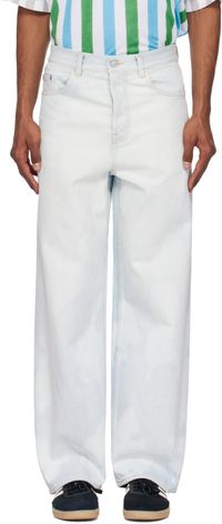 le PÈRE Blue Wide Leg Jeans