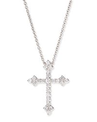 2.25 TCW Large CZ Cross Pendant Necklace
