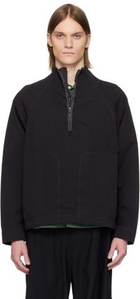 RANRA Black Ganga Soft Cotton Track Jacket