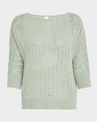 Cashmere-Silk Open Weave Top