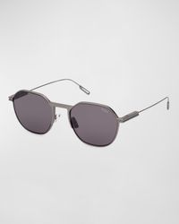 Men's Metal Round Sunglasses